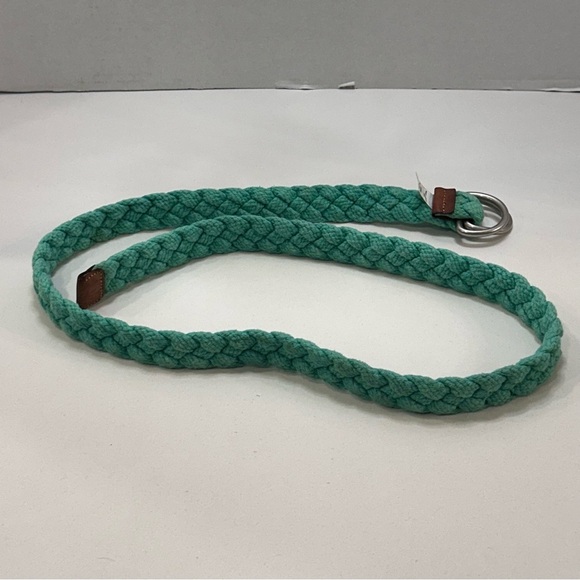 Green Cotton Blend Adjustable Women’s Braided Western Boho Gypsie Belt Size L/XL - Picture 4 of 7